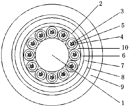 Stranded voltage-resistant optical cable and preparation method thereof