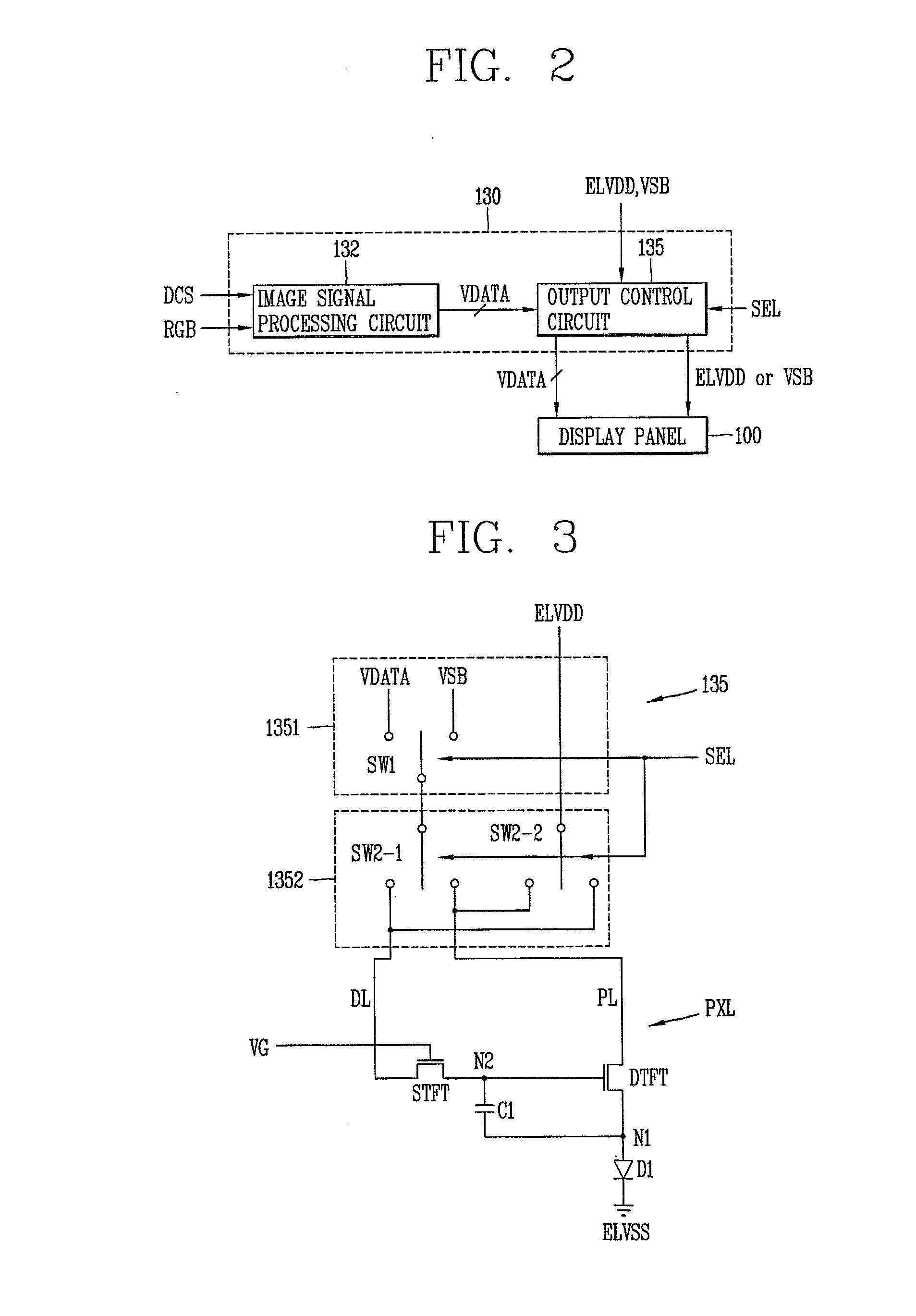 Organic light-emitting diode display, circuit and method for driving thereof