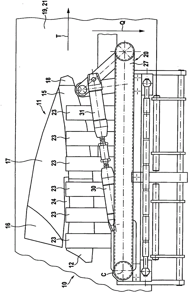 Device and method for separating product parts of cut products