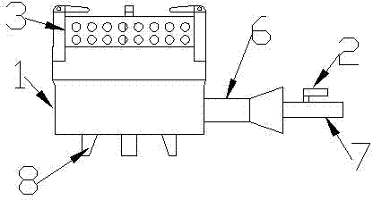 Simple dual-injection-pipe energy-saving cooker with circular windproof bracket with holes