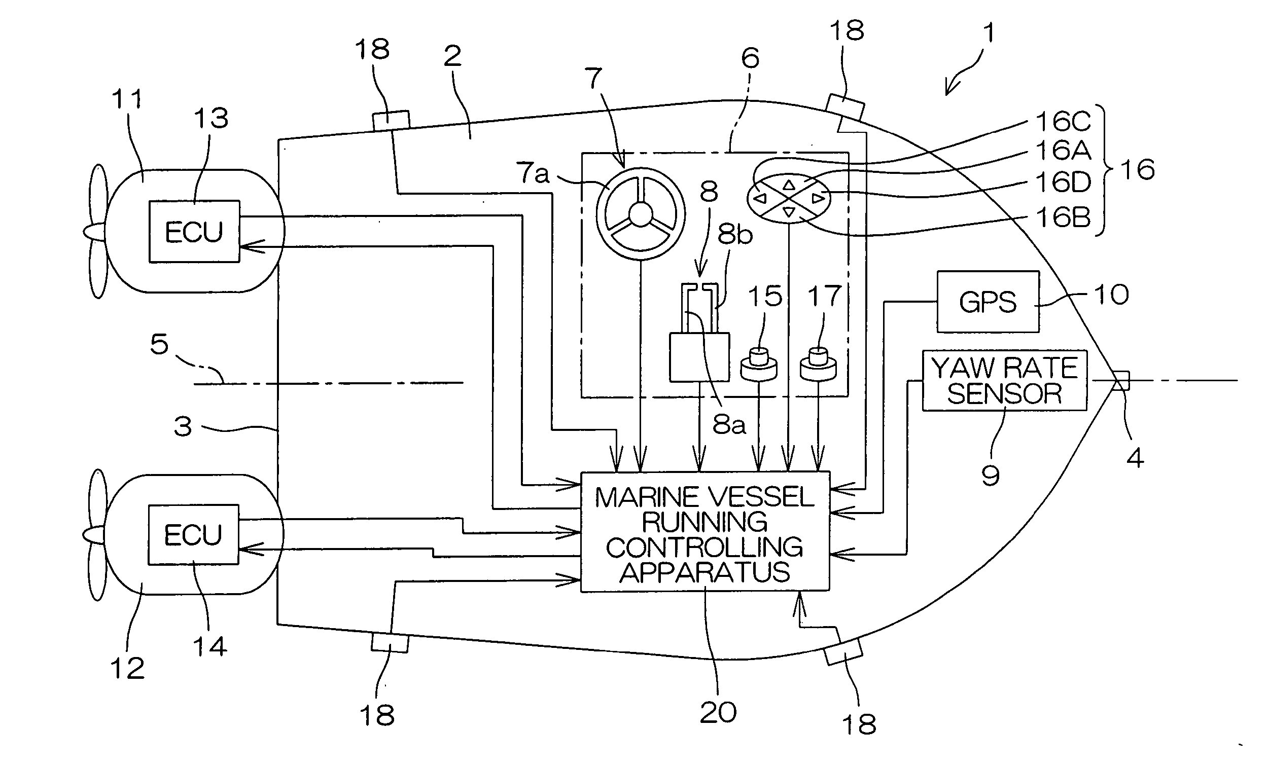 Marine vessel maneuvering supporting apparatus, marine vessel including the marine vessel maneuvering supporting apparatus, and marine vessel maneuvering supporting method