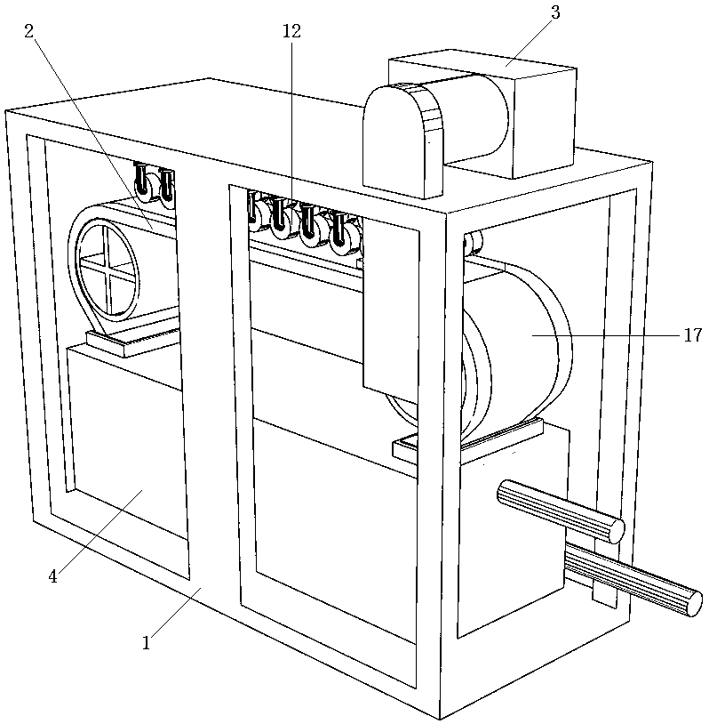 Cooling device for glass sheet production line