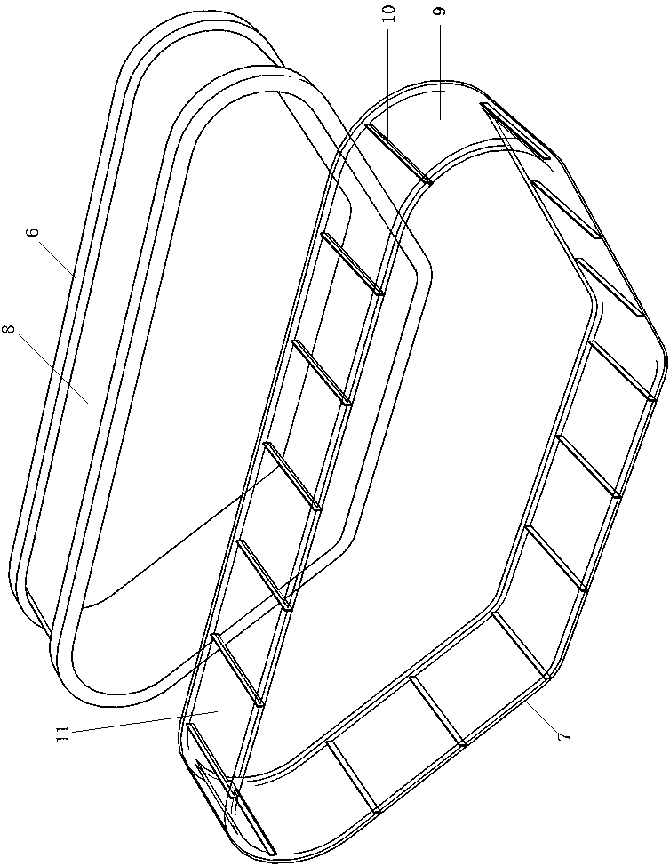 Cooling device for glass sheet production line