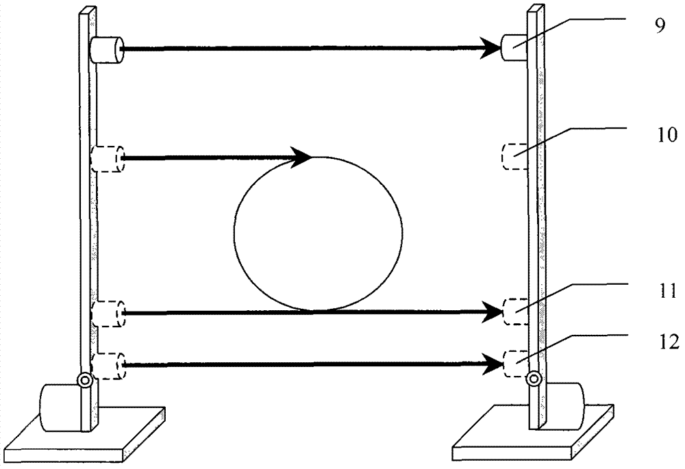 Method for measuring diameter of non-contact forging on line by using laser