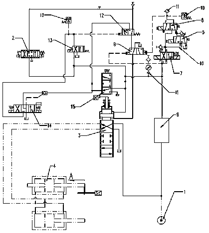 Hydraulic system with redundancy protection function