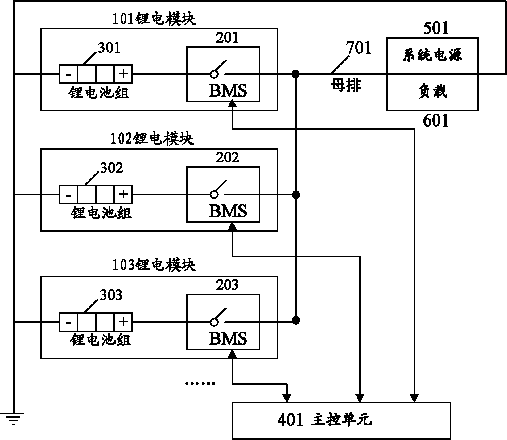 Method and system for parallel use of lithium battery modules