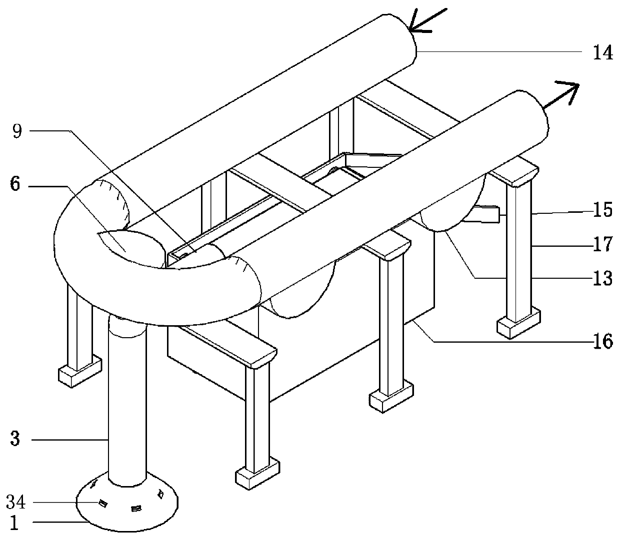 Small dredging device with energy supplied by water and electricity