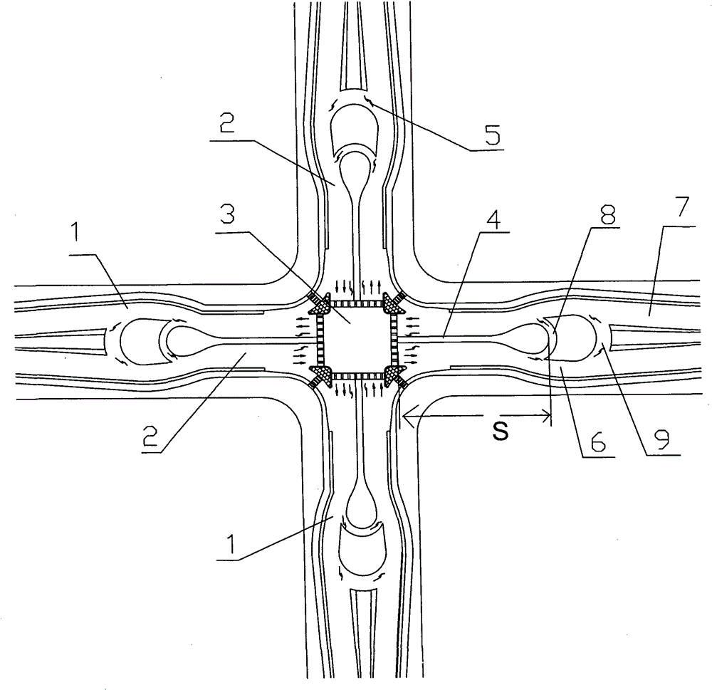 High-efficiency passing method for road intersection