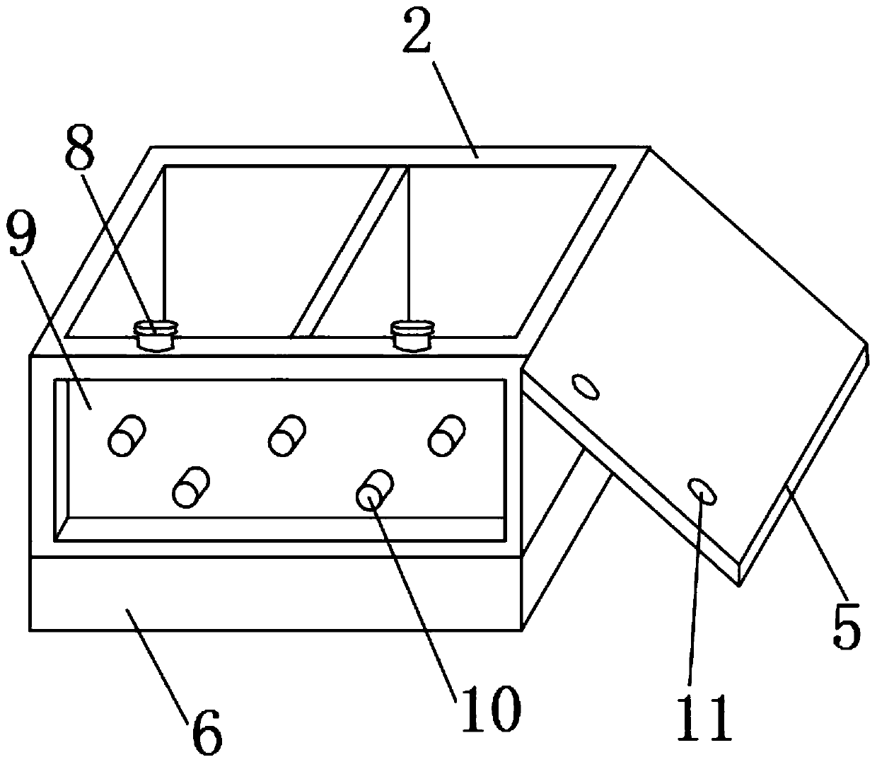 A portable art tool storage device