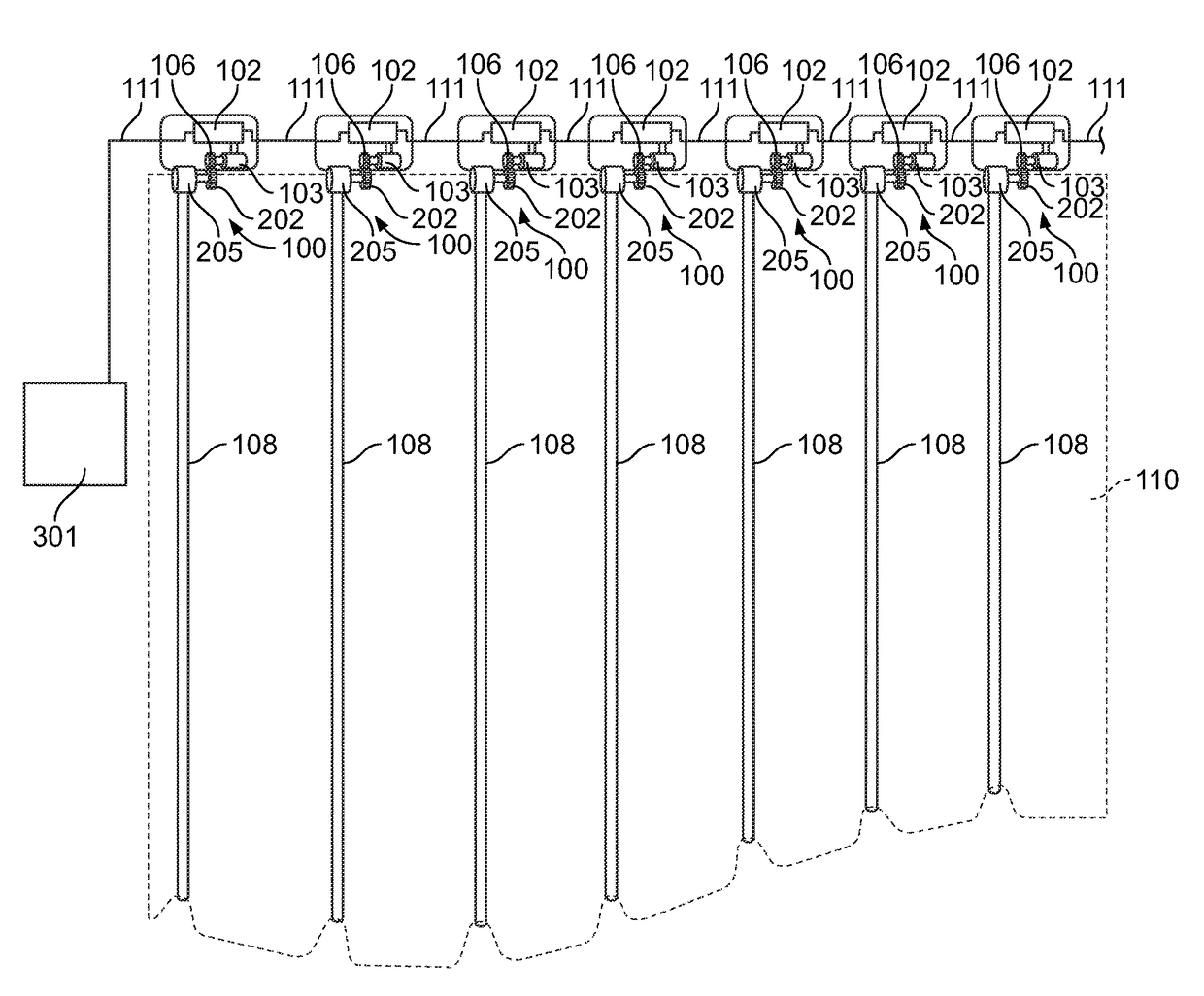 Portable curtain retraction device and system