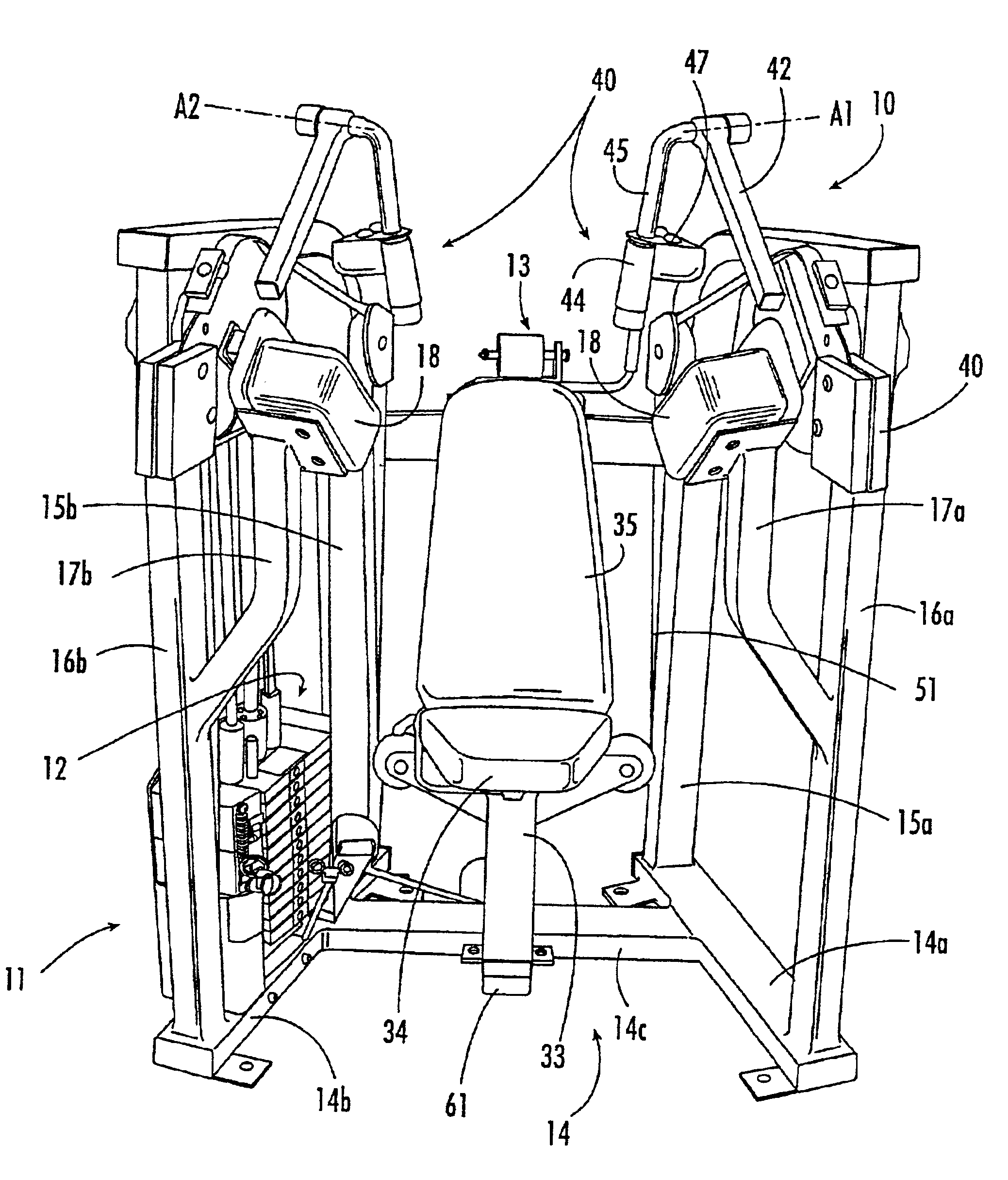 Triceps extension machine