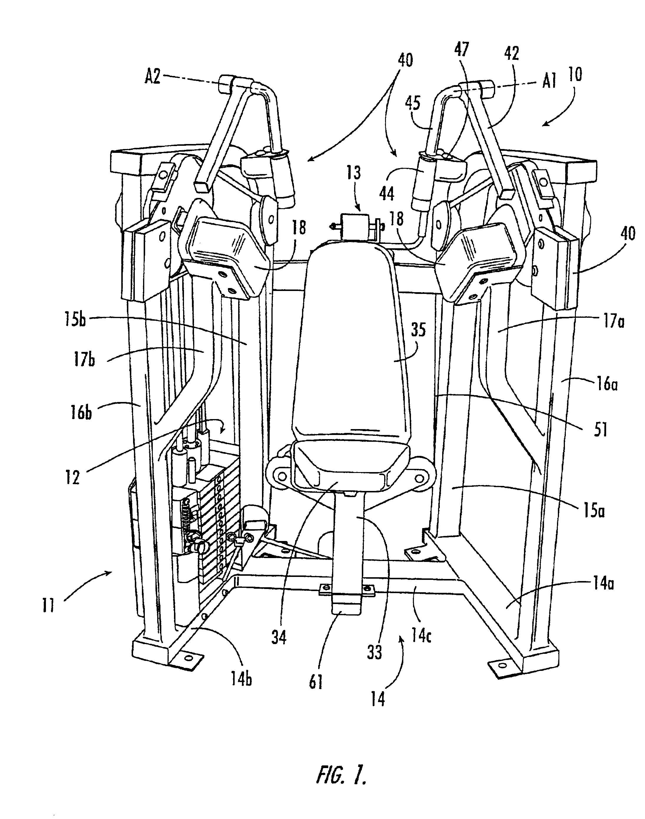 Triceps extension machine