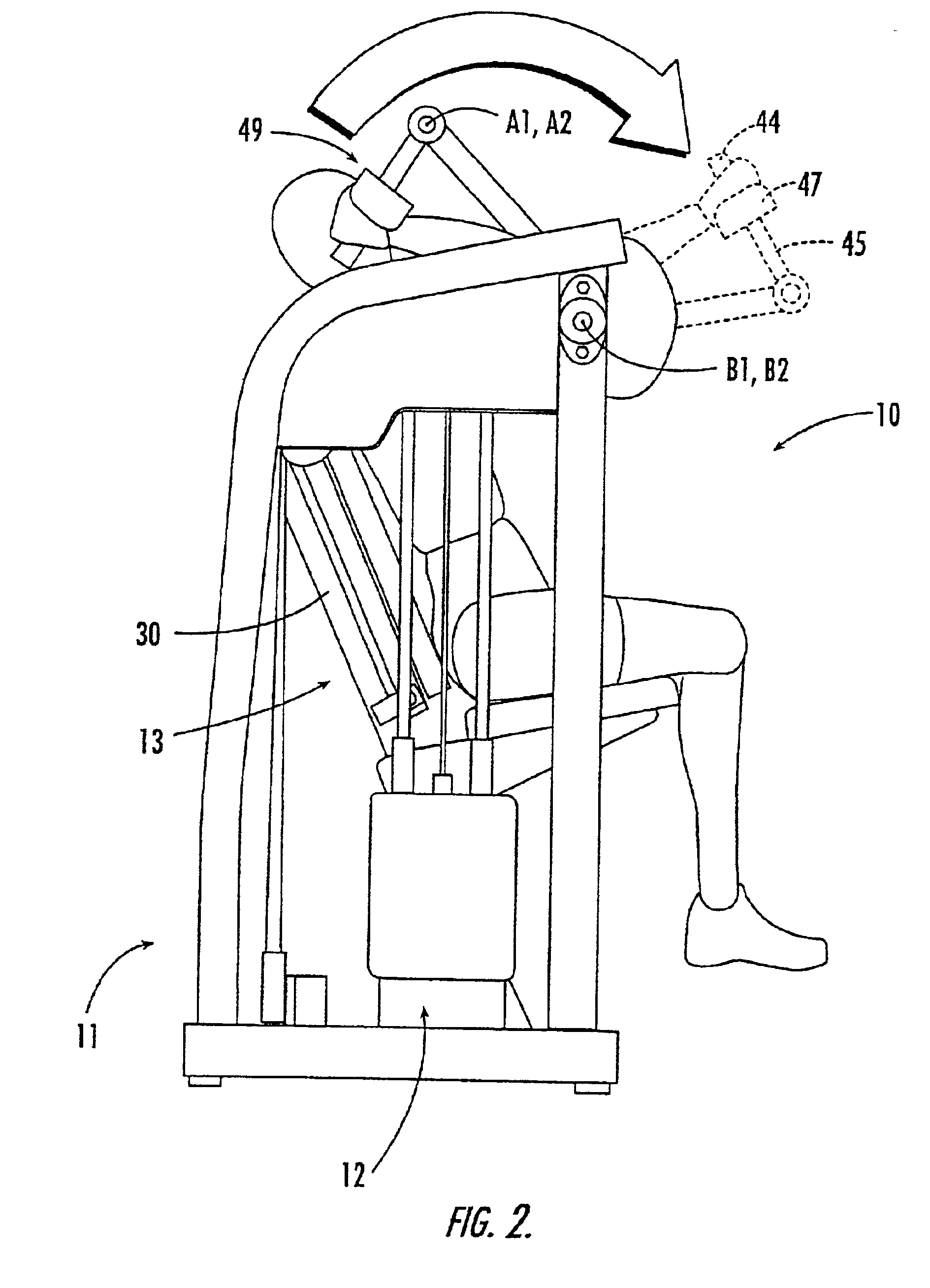 Triceps extension machine