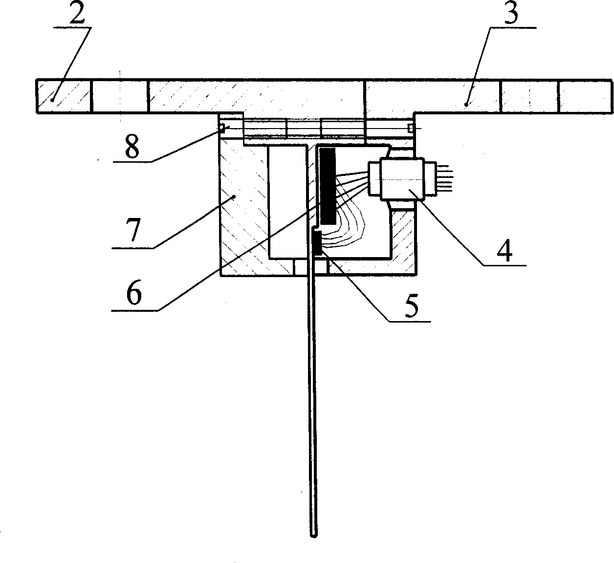 High-temp resisting petroleum downhole dynamic pressure sensor