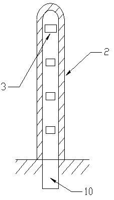 Sidewalk guardrail facilitating traffic dispersion and diversion