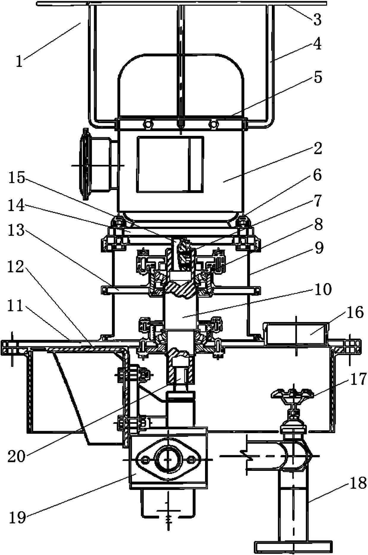 Overhead type pump valve system in self-heating tank