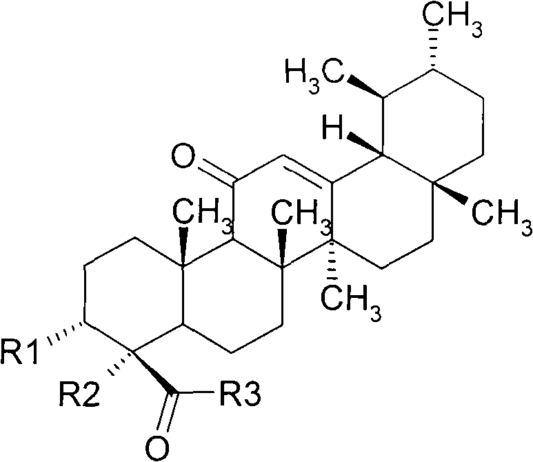 Preparation and application of pharmaceutic preparation of 11-carbonyl-betal- acetyl mastic acid and derivatives thereof extracted from frankincense