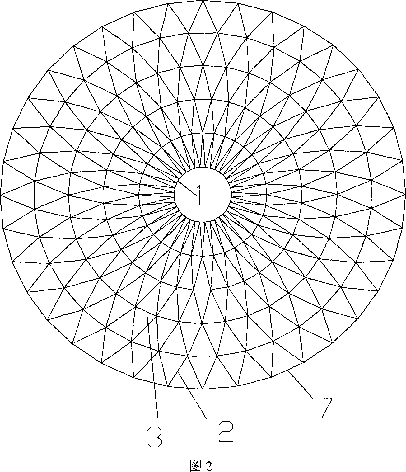 Suspended-dome multi-time prestressed construction method