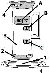 Low-temperature electric heating warm-keeping cup for wireless charging device