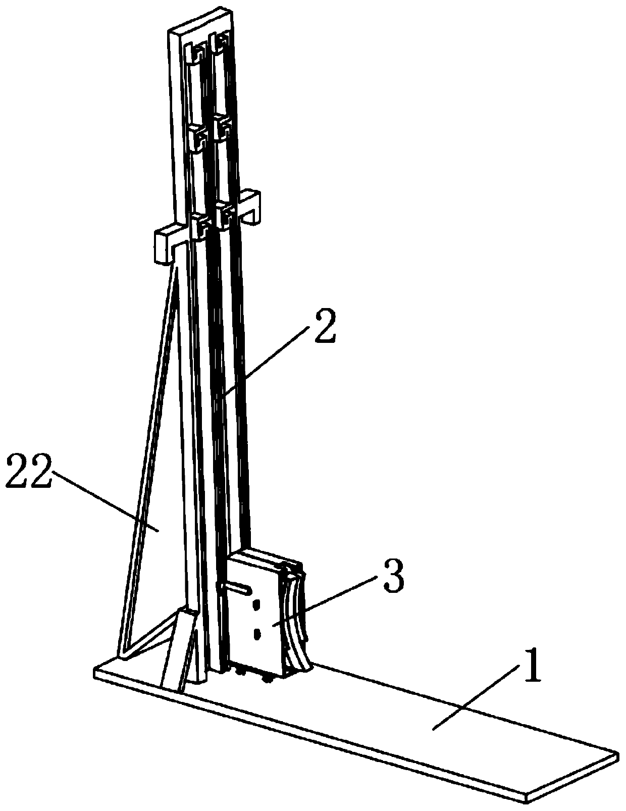 Suspended bicycle parking device