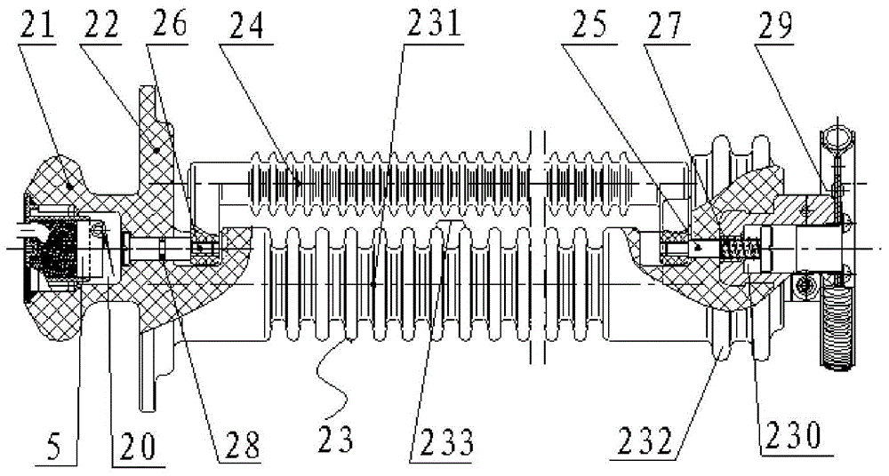 An oil-immersed high-voltage fuse