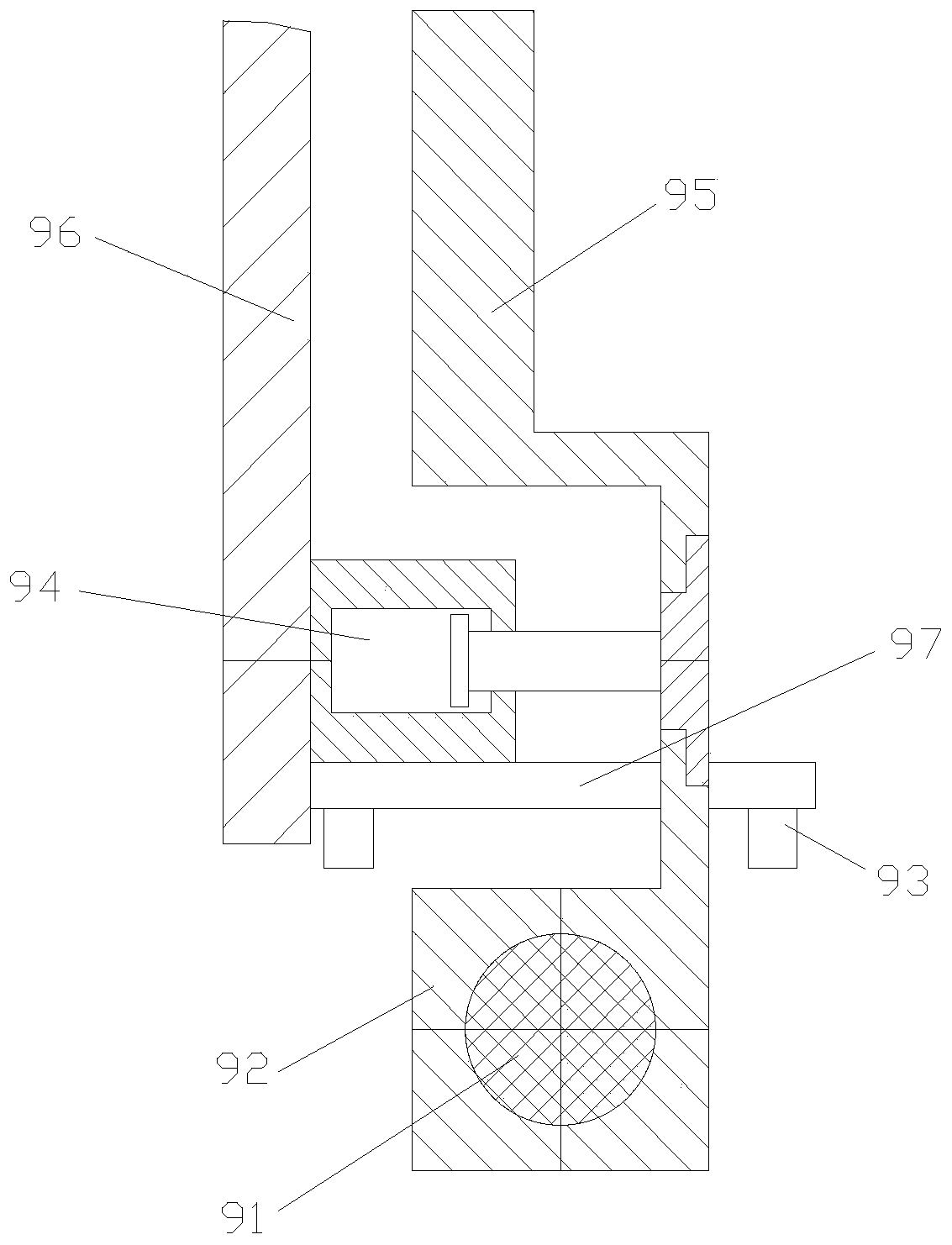 Detection device for angle of cut surface of single crystal silicon rod and square opening machine