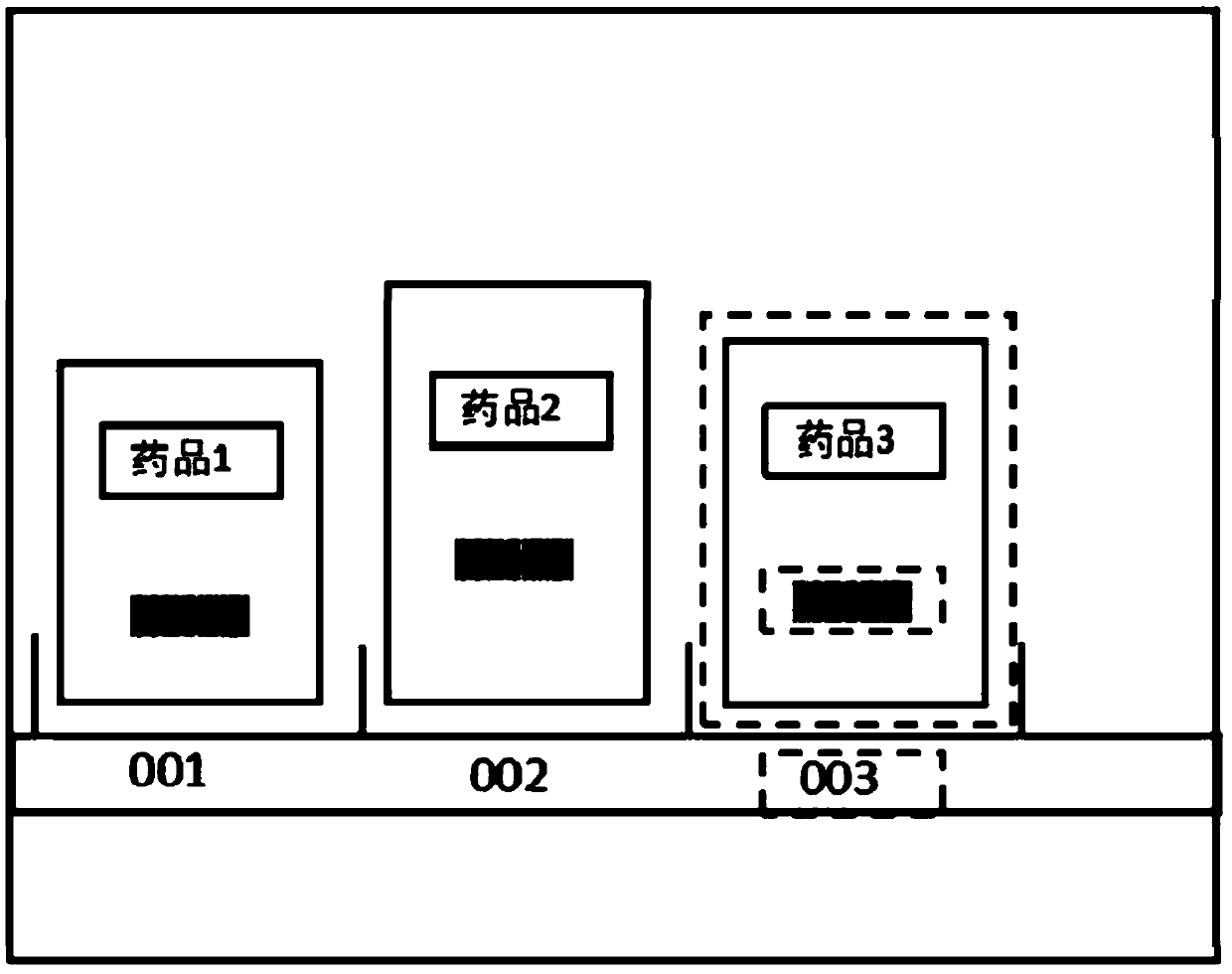 Cabinet medicament intelligent position management method, system, storage medium and device