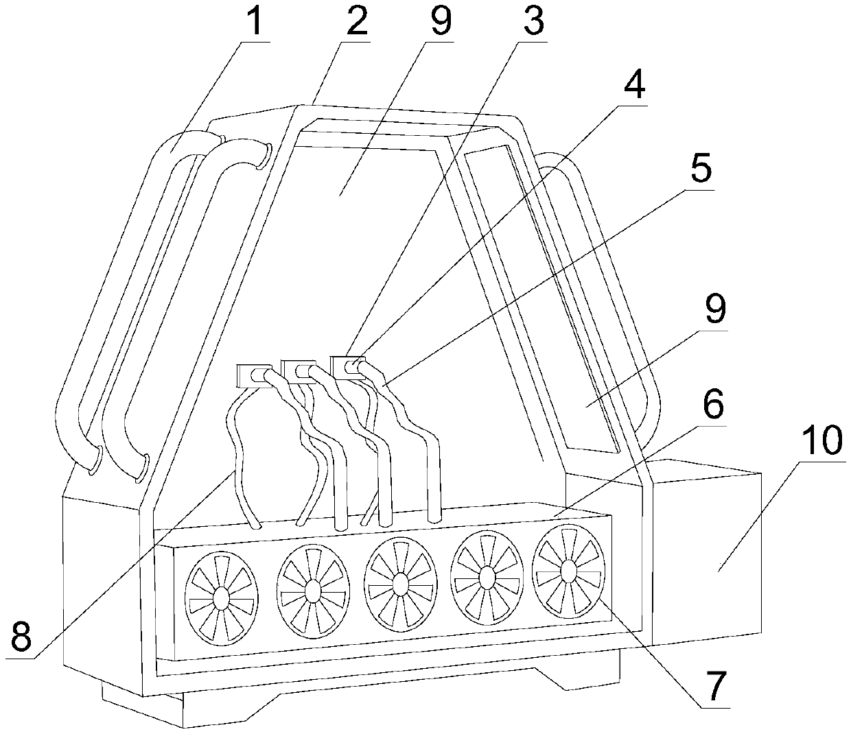 Chassis heat dissipation system for high-performance computer