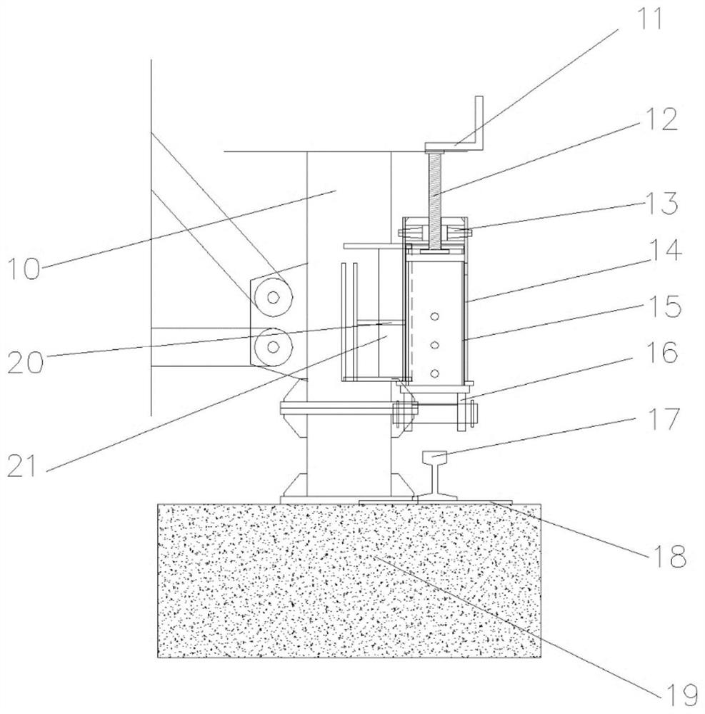 Walking type large-bearing combined steel pipe support and using method