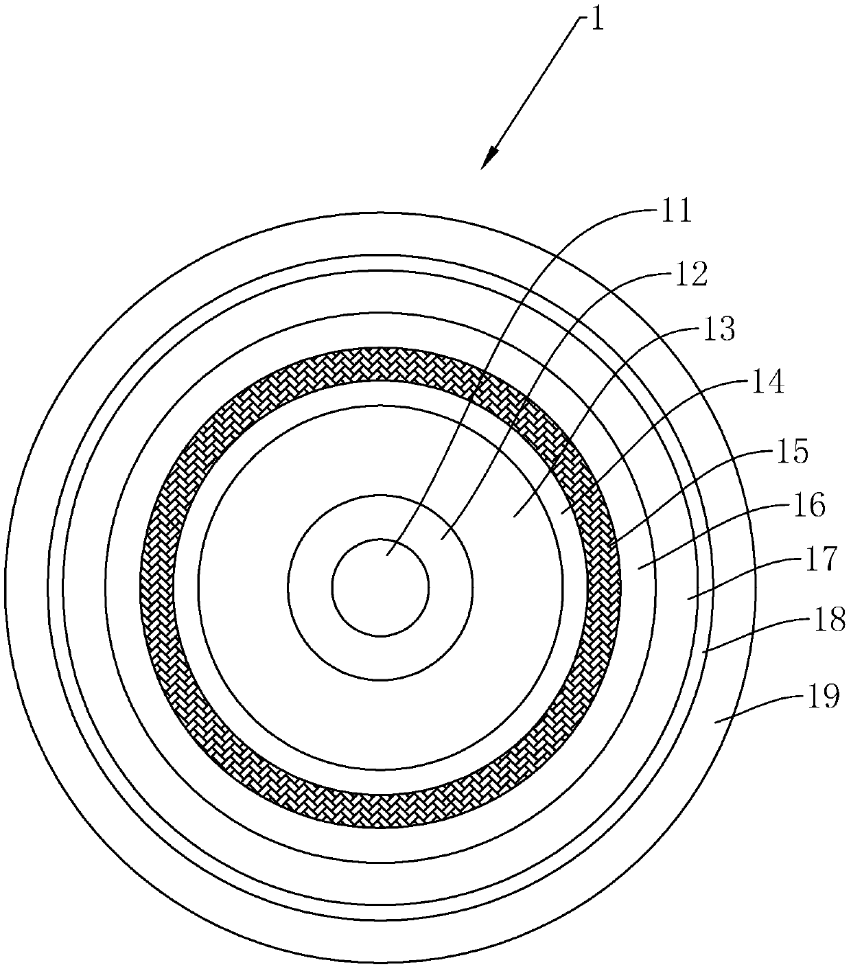 Hot-melt type cable middle connection mounting technology