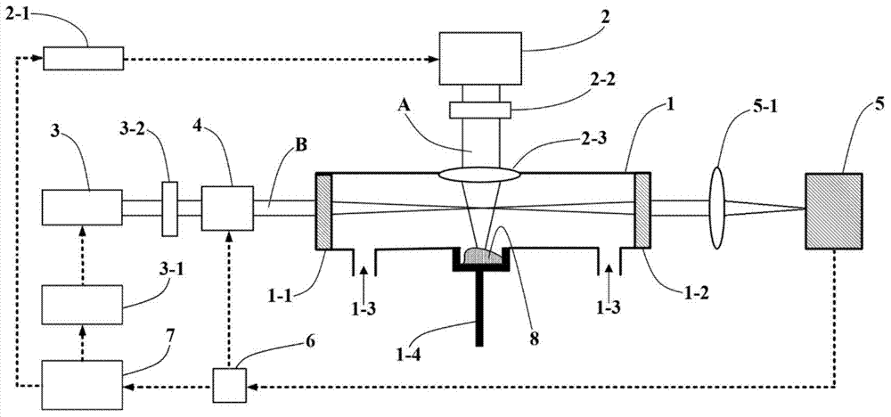 Absorption cavity type laser breakdown detection device