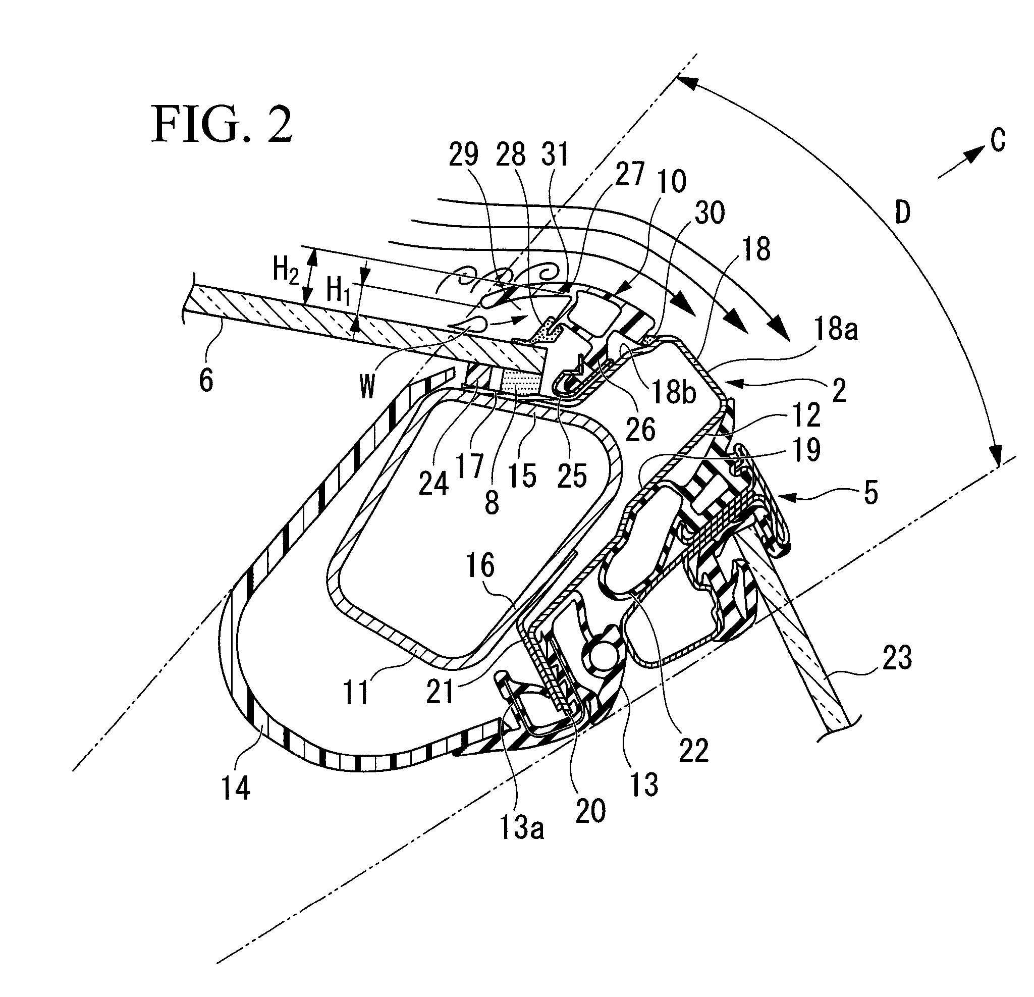 Drip molding for vehicle, having furnishing lip part bending toward windowpane