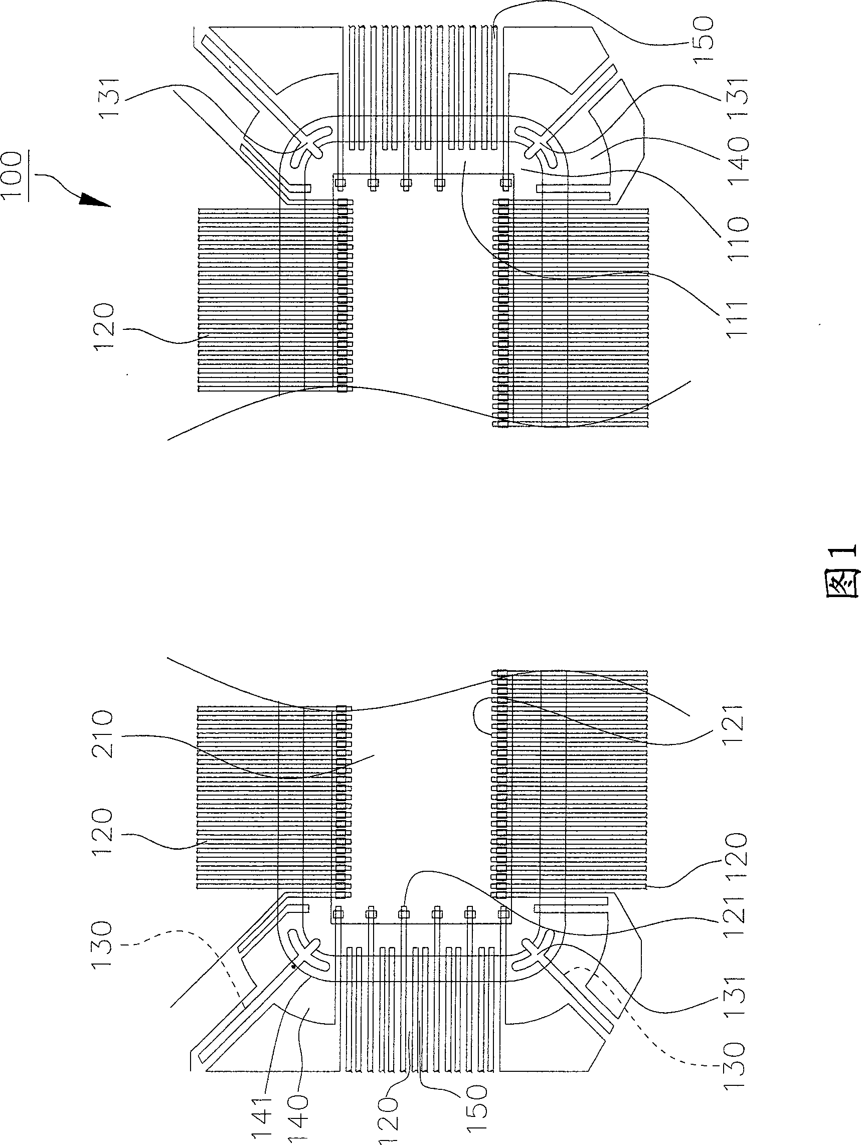 Inner pin jointing tape coiling and tape coiling support packaging structure using the same