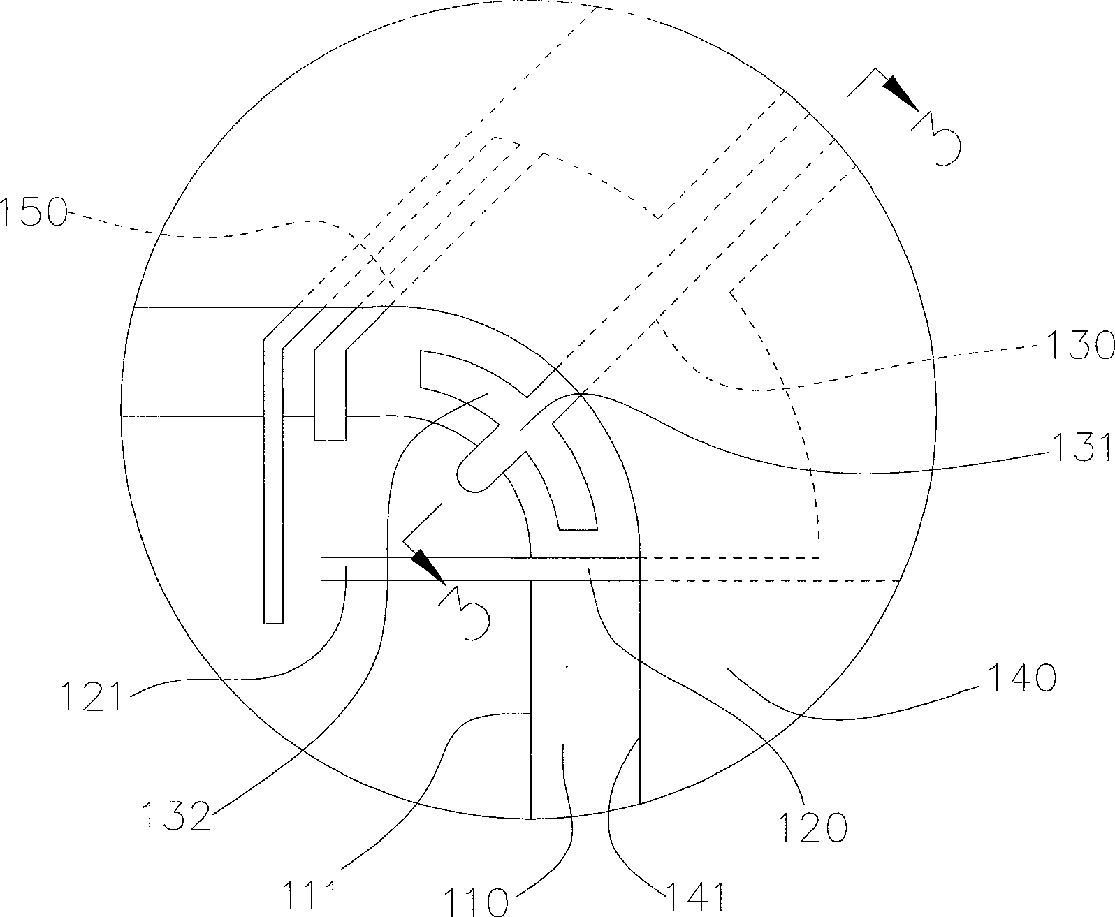 Inner pin jointing tape coiling and tape coiling support packaging structure using the same