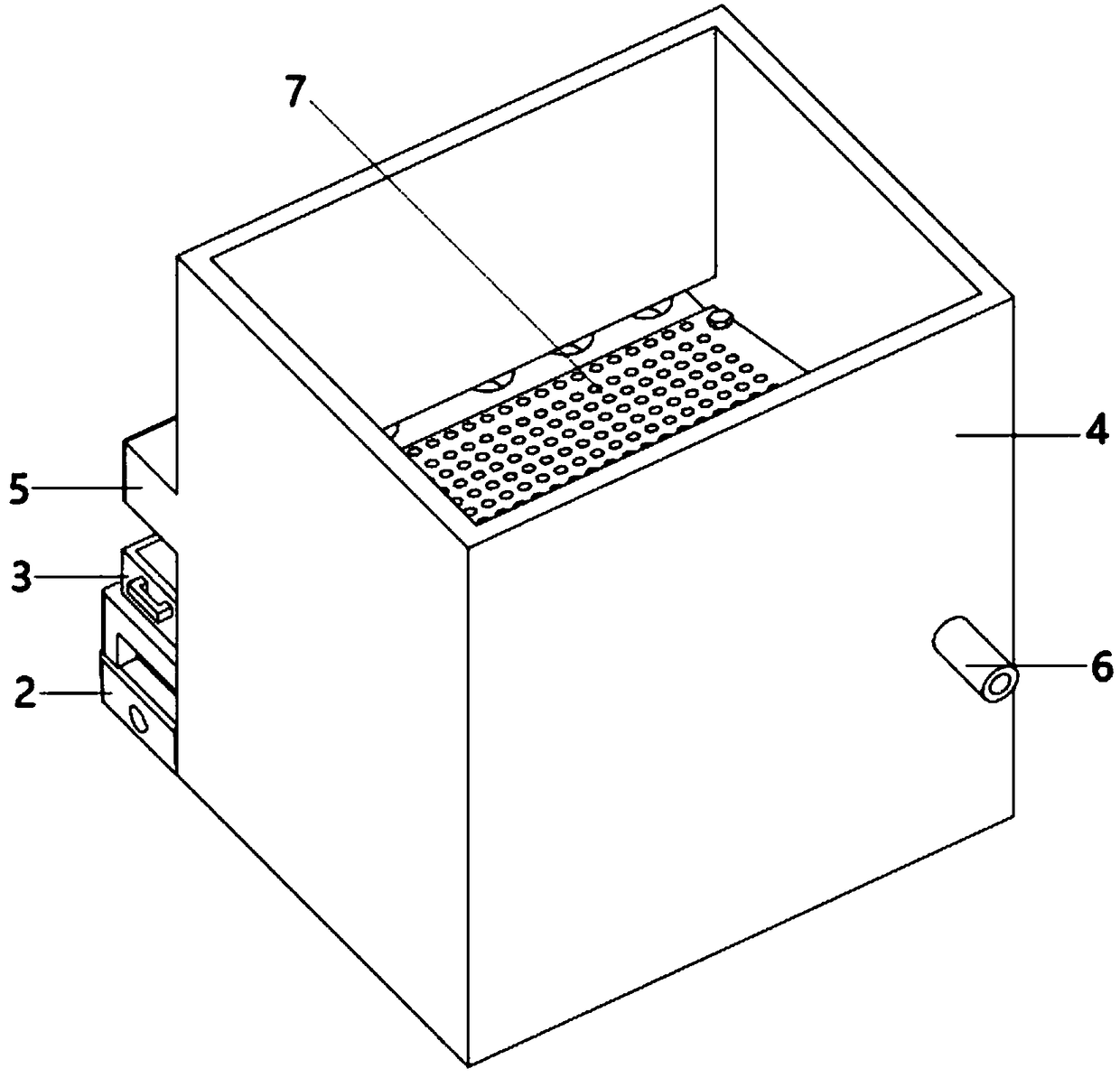 Easily cleaned thermal treatment quenching tank