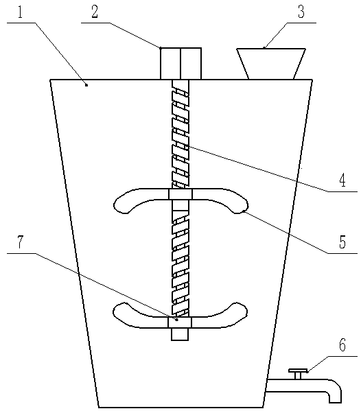 Spiral-flow type water-soluble fertilizer fertilization tank