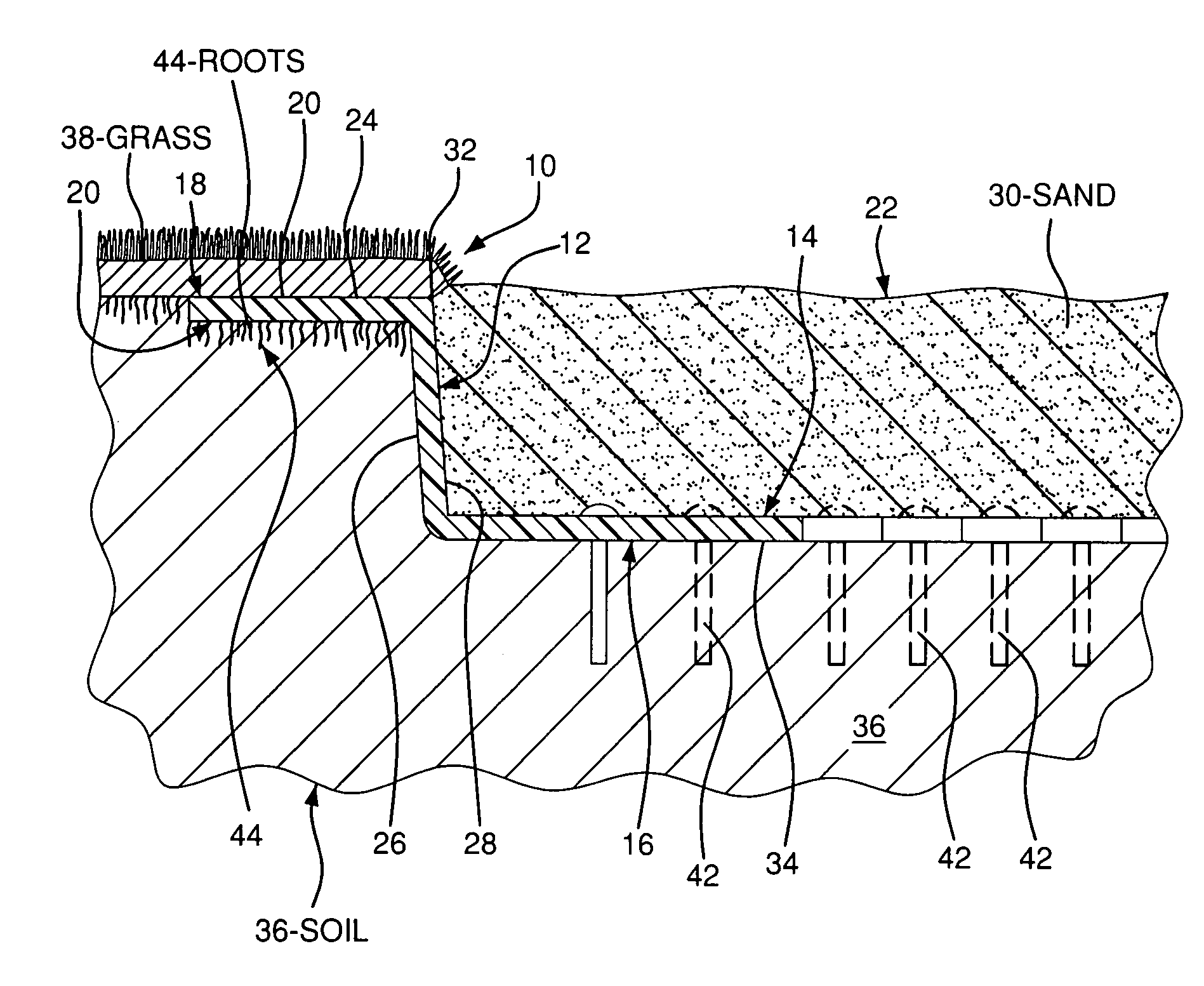 Golf course bunker boundary protection system