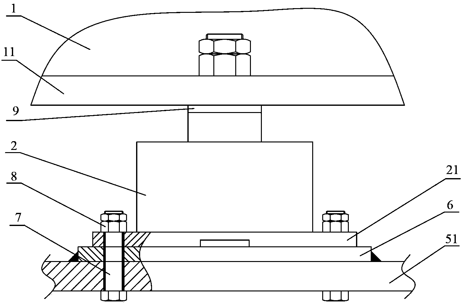 Installation method of diesel engine provided with shock absorbers on base