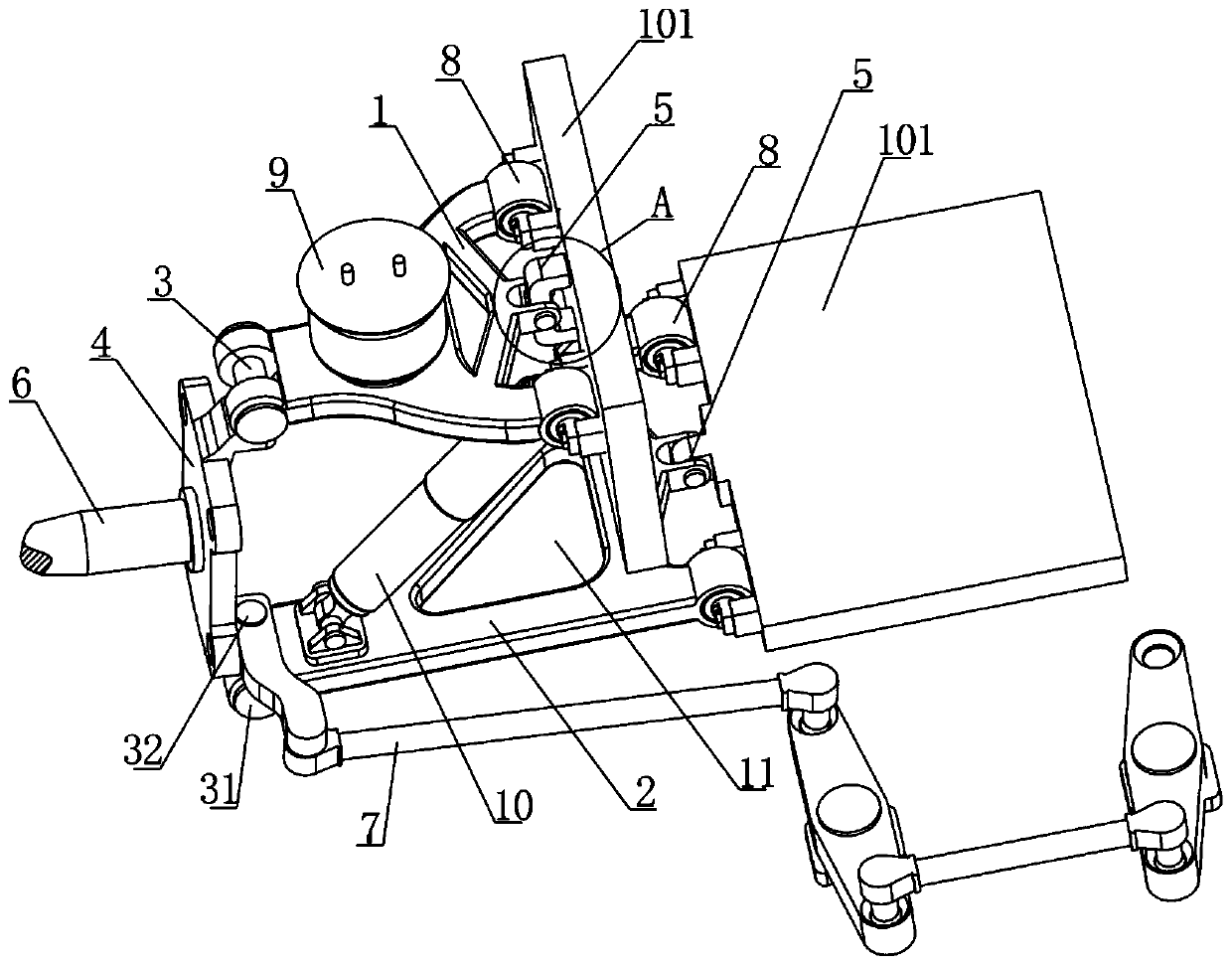 Double wishbone independent suspension used for wheel hub motor