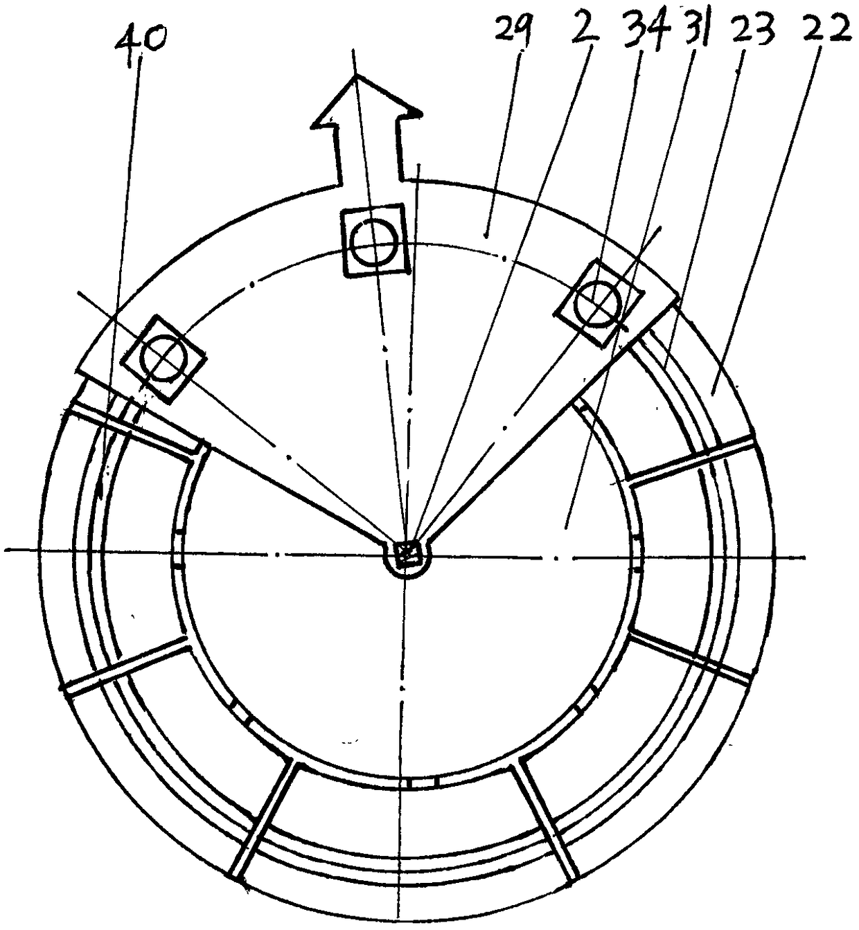 Cross-flow type super rotary jetting wind power station