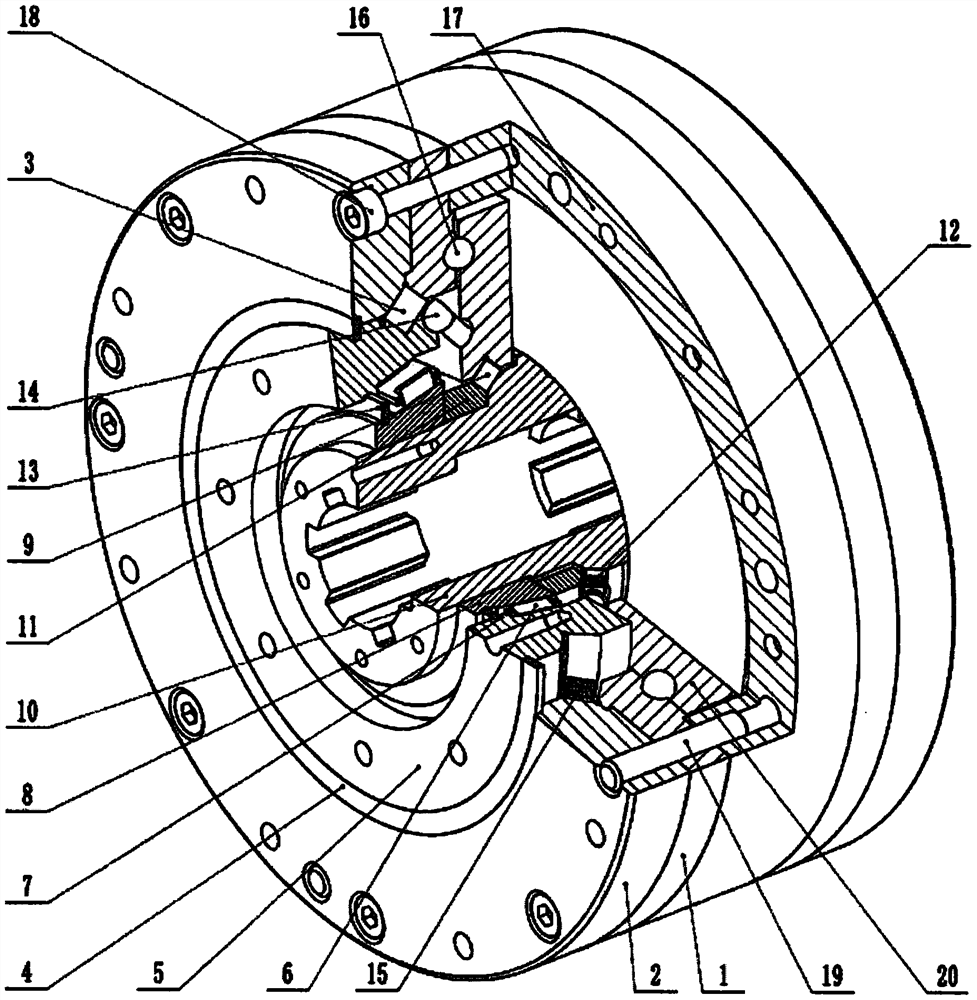 A kind of central symmetric two-stage nested undercut cycloid movable tooth reducer