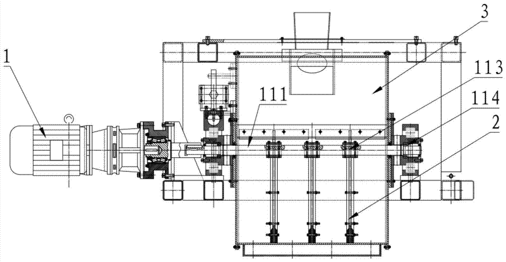 Horizontal slurry mixing and equalizing filling machine