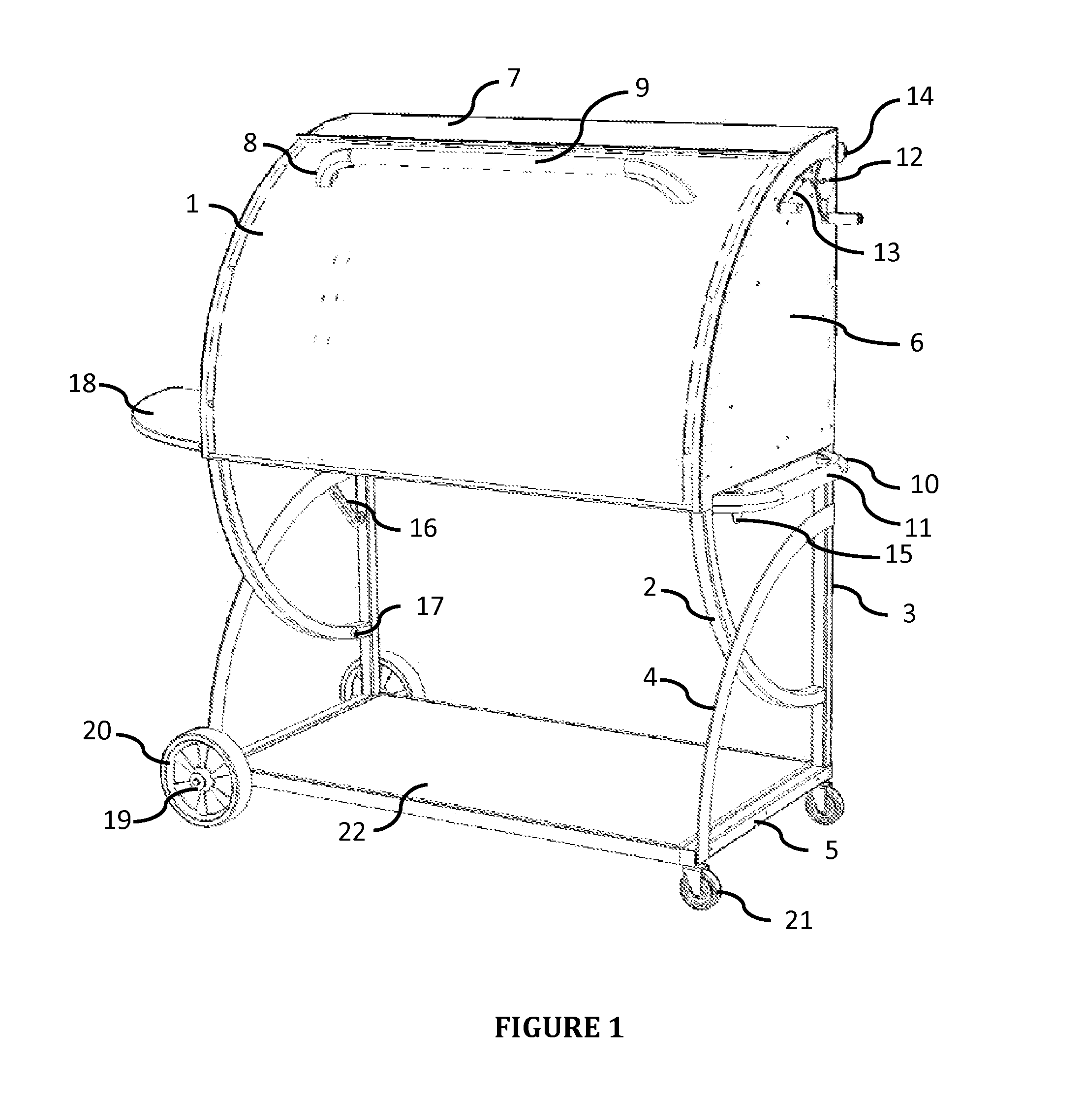 Cooking apparatus with downward opening lid