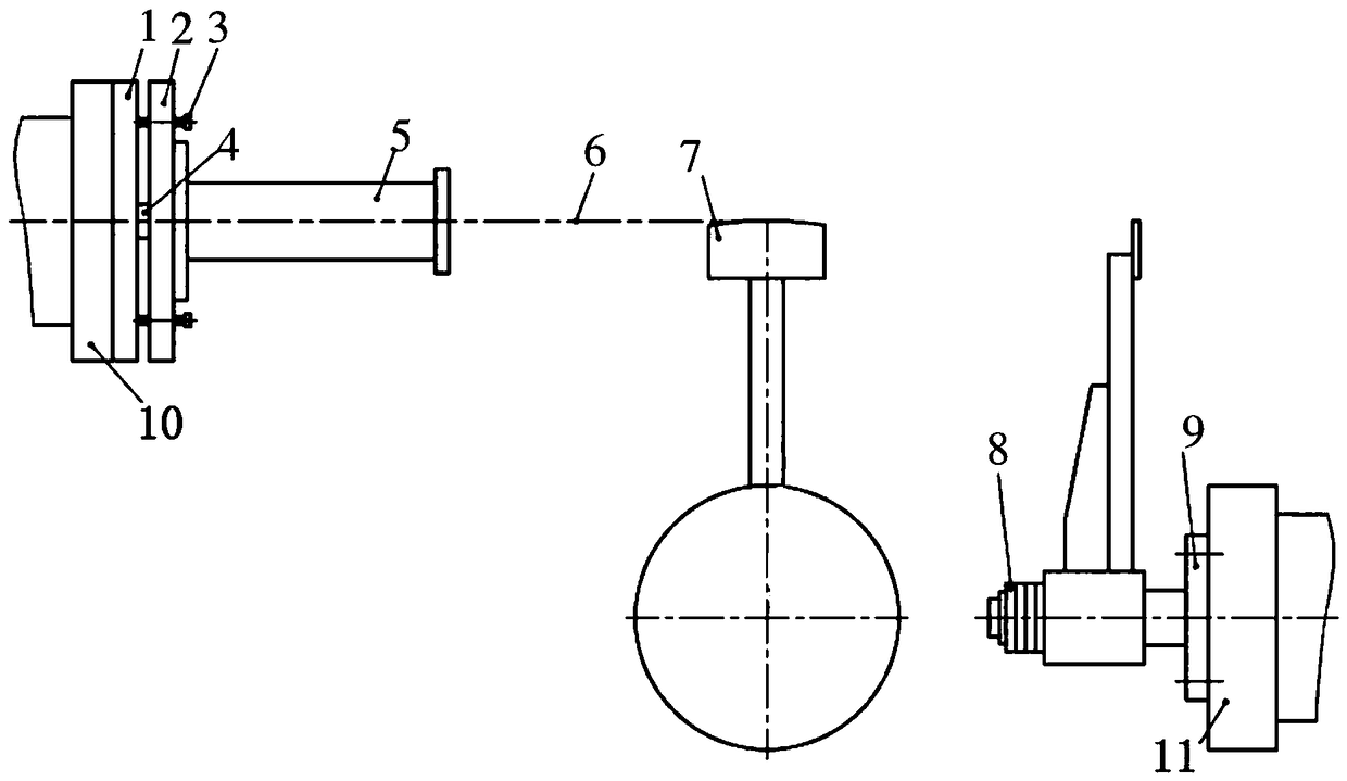 Impact type hydraulic turbine spray nozzle adjustable pad measuring device