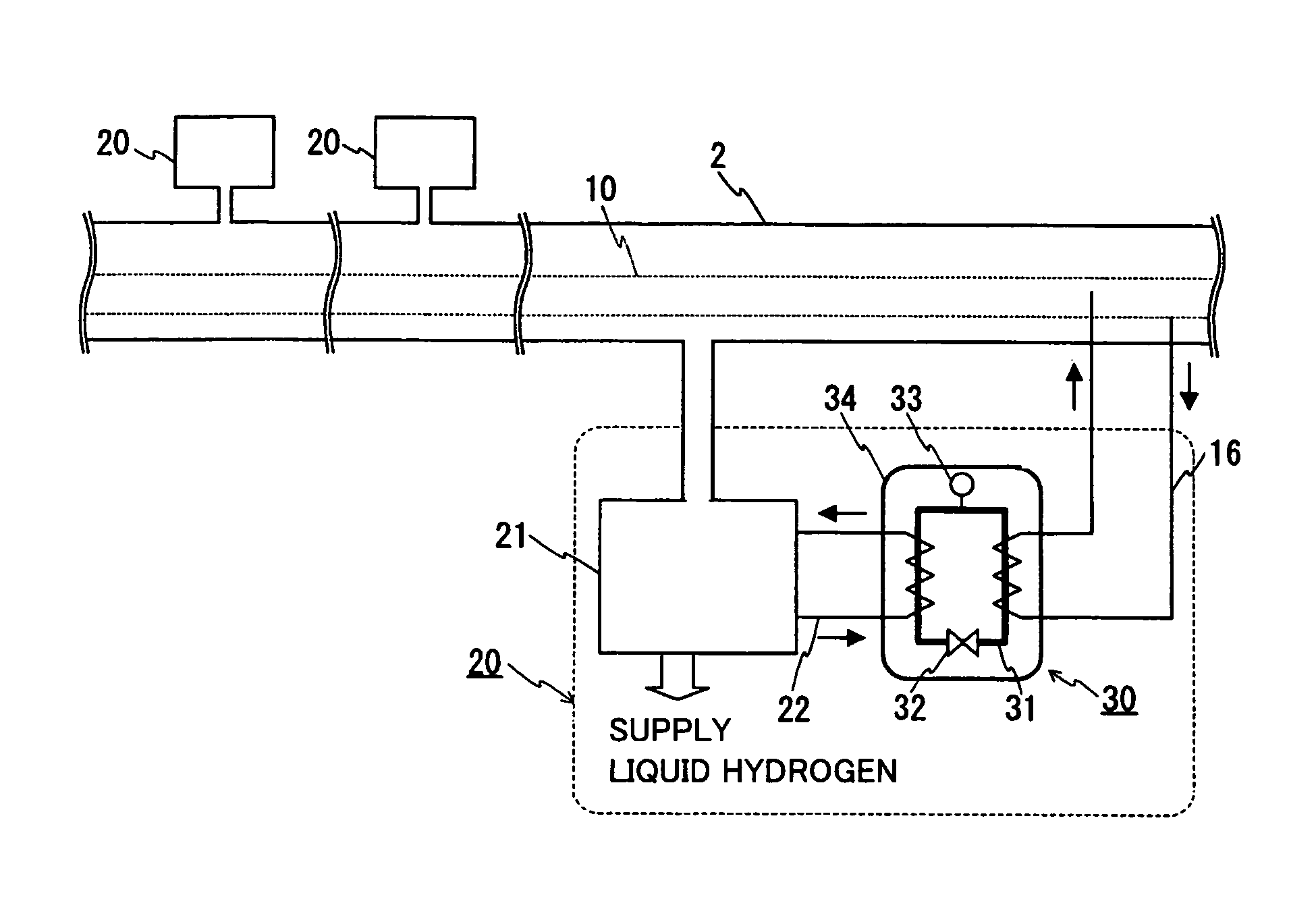 Superconducting cable line