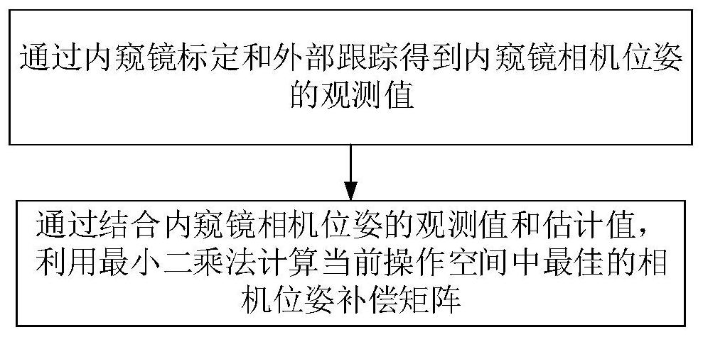 Endoscope augmented reality error compensation method and device