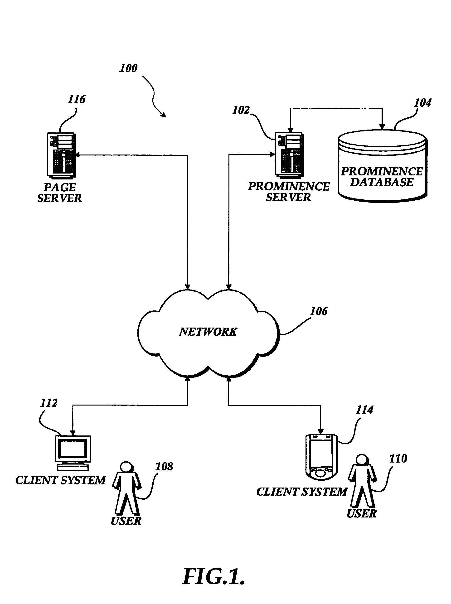 Displaying links at varying levels of prominence to reveal emergent paths based on user interaction