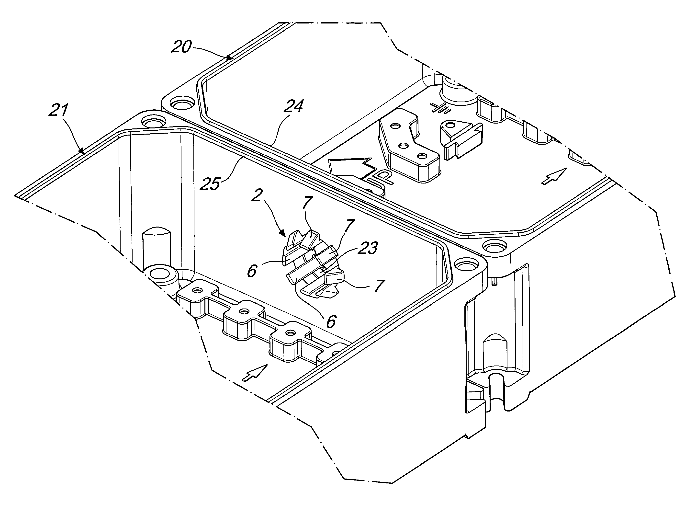 Connecting device for electrical junction boxes