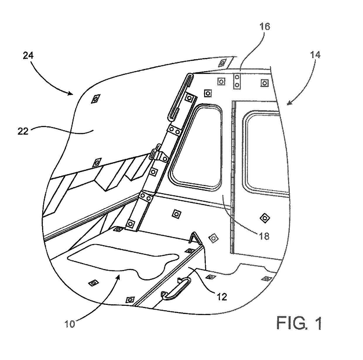 Modification of an industrial vehicle to include a containment area and mounting assembly for an alternate fuel