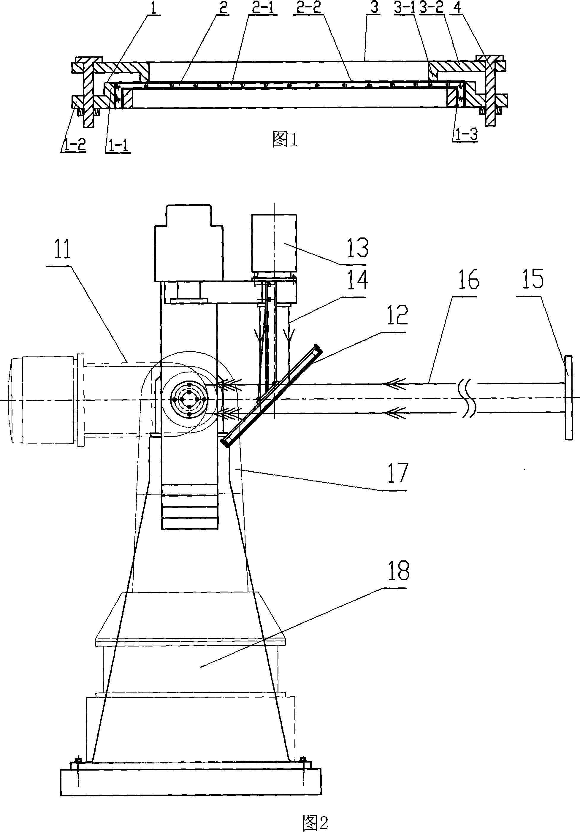 Thin film type infrared-radar beam synthesizer